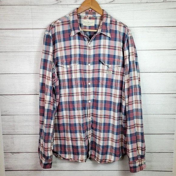 Denim Supply Ralph Lauren Mens XL Plaid Long Sleeve Shirt